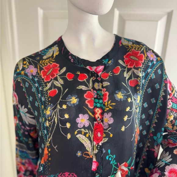 Johnny Was Ellamo Boxy Top Size Medium - Picture 9 of 14